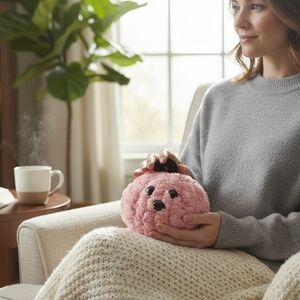 Title: Hex Ball – Handmade Cozy Plush | Decorative Soft Toy | Custom Colors Avai
